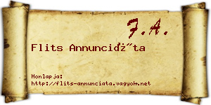 Flits Annunciáta névjegykártya